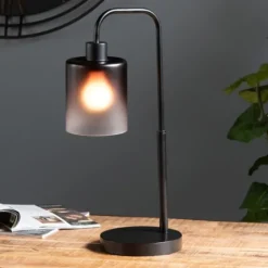 Ombre Smoke Glass Task Lamp-Kirkland's Home Best Sale