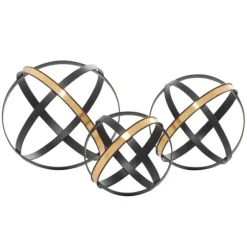 Onyx And Gold 3-Pc. Orb Sculpture Set-Kirkland's Home Best Sale