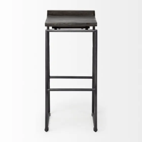 Onyx Modern Metal Curve Seat Bar Stool-Kirkland's Home Best Sale