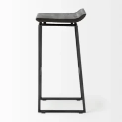 Onyx Modern Metal Curve Seat Bar Stool-Kirkland's Home Best Sale