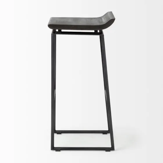 Onyx Modern Metal Curve Seat Bar Stool-Kirkland's Home Best Sale