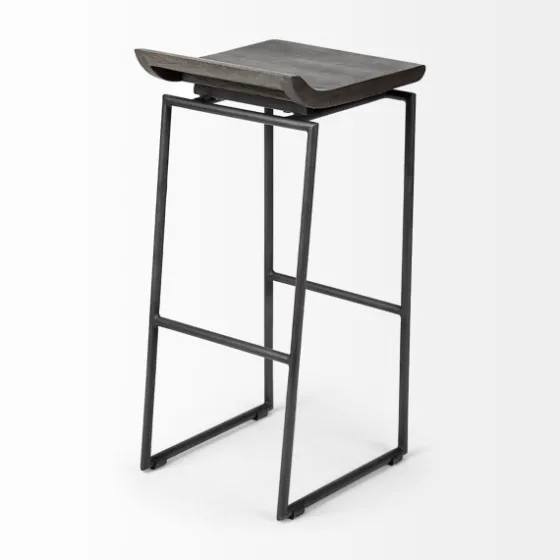 Onyx Modern Metal Curve Seat Bar Stool-Kirkland's Home Best Sale