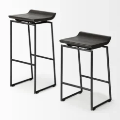 Onyx Modern Metal Curve Seat Bar Stool-Kirkland's Home Best Sale