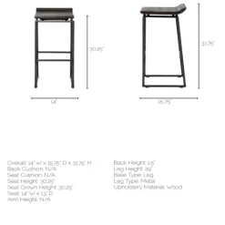 Onyx Modern Metal Curve Seat Bar Stool-Kirkland's Home Best Sale