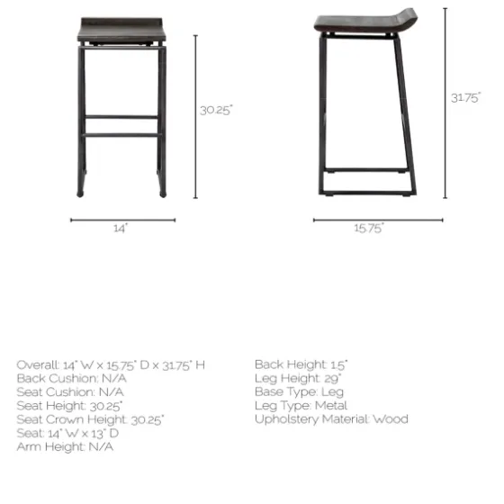 Onyx Modern Metal Curve Seat Bar Stool-Kirkland's Home Best Sale