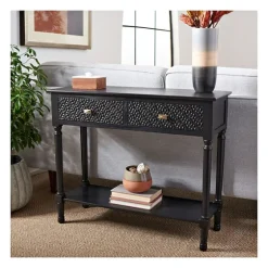 Onyx Raised Texture Diamond Console Table-Kirkland's Home Discount
