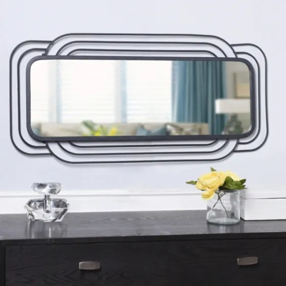 Onyx Ringed Oblong Frame Wall Mirror-Kirkland's Home Flash Sale