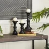 Onyx Turned Wood 3-Pc. Candle Holder Set-Kirkland's Home Fashion