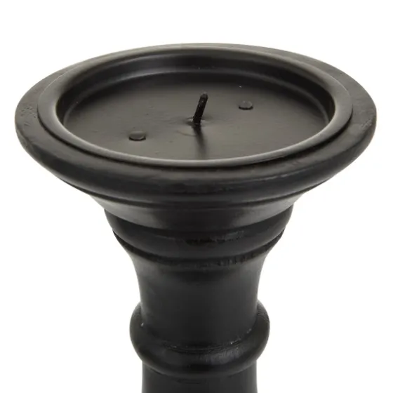 Onyx Turned Wood 3-Pc. Candle Holder Set-Kirkland's Home Fashion