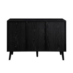 Onyx Wood And Natural Rattan Doors Sideboard-Kirkland's Home New