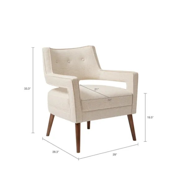 Open Back Mid-Century Modern Nicoli Armchair-Kirkland's Home Store