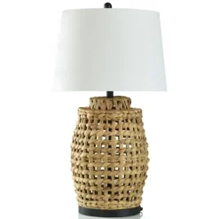 Open Weave Water Hyacinth Table Lamp-Kirkland's Home Outlet