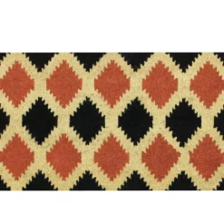 Orange And Black Western Diamond Doormat-Kirkland's Home Cheap