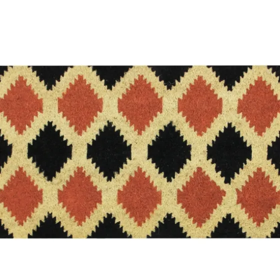 Orange And Black Western Diamond Doormat-Kirkland's Home Cheap