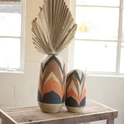 Orange And Brown Ceramic Vases, Set Of 2-Kirkland's Home Cheap