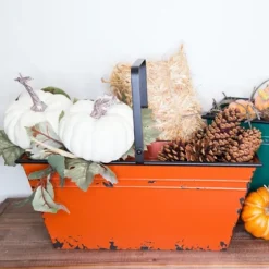 Orange And Teal Metal Bins, Set Of 2-Kirkland's Home Store