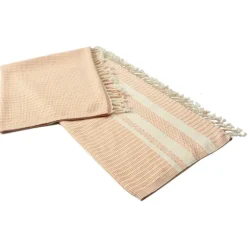 Orange And White Stripes Cotton Throw-Kirkland's Home Hot