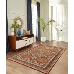 Orange Diamond Nile Indoor/Outdoor Area Rug, 4X7-Kirkland's Home Sale
