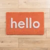 Orange Hello Coir Doormat-Kirkland's Home Store