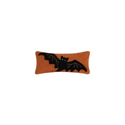 Orange Hook Knit Bat Halloween Mini Lumbar Pillow-Kirkland's Home Outlet