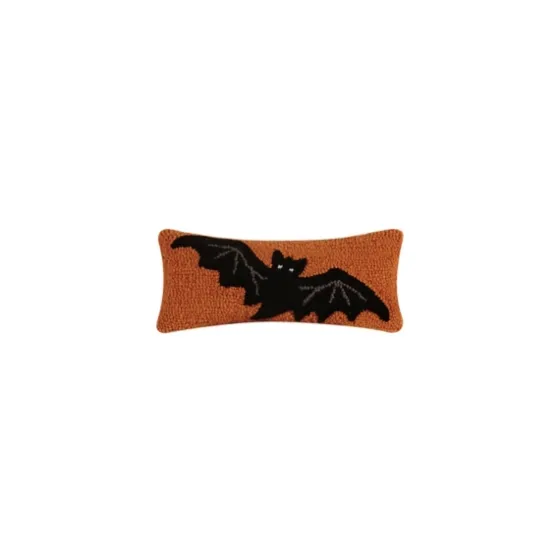 Orange Hook Knit Bat Halloween Mini Lumbar Pillow-Kirkland's Home Outlet