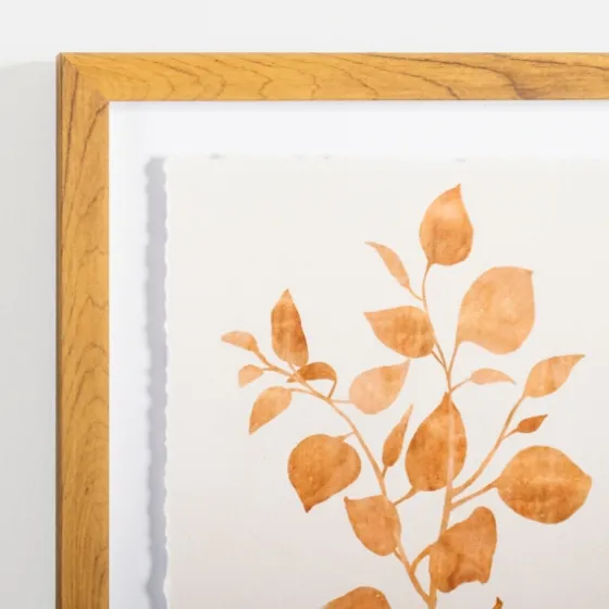Orange Leaves Ii Deckled Framed Art Print-Kirkland's Home Fashion