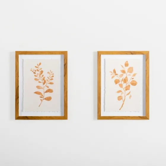 Orange Leaves Ii Deckled Framed Art Print-Kirkland's Home Fashion