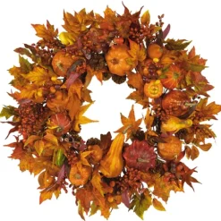 Orange Pumpkin Gourd And Berry Wreath-Kirkland's Home Outlet