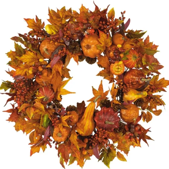 Orange Pumpkin Gourd And Berry Wreath-Kirkland's Home Outlet