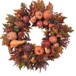 Orange Pumpkin Gourd And Berry Wreath-Kirkland's Home Outlet