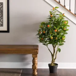 Orange Tree In Black Planter, 48 In.-Kirkland's Home Clearance