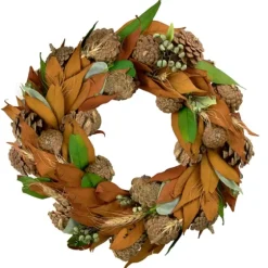 Orange Wheat Berry Fall Foliage Wreath-Kirkland's Home Outlet