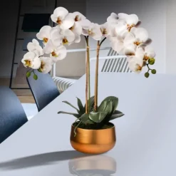 Orchid Arrangement In Gold Pot, 22 In.-Kirkland's Home Store