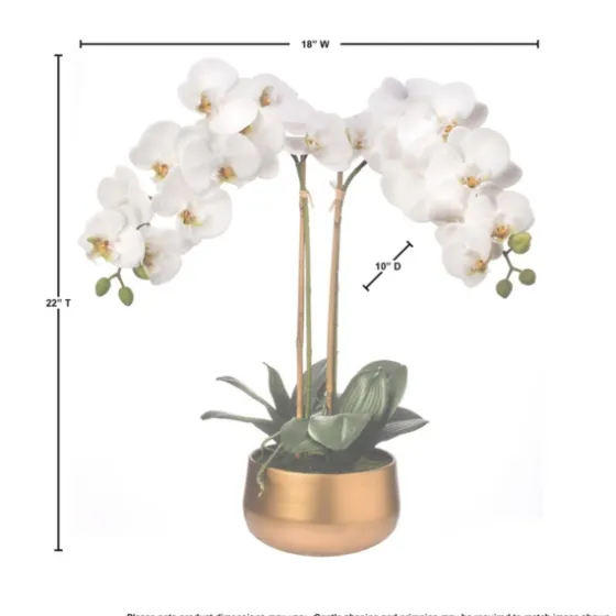Orchid Arrangement In Gold Pot, 22 In.-Kirkland's Home Store