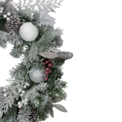 Ornaments And Frosted Cedar Berries Wreath-Kirkland's Home Sale