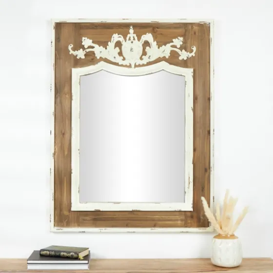 Ornate Antique White Wood Wall Mirror-Kirkland's Home Best