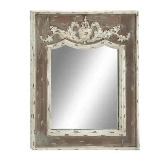 Ornate Antique White Wood Wall Mirror-Kirkland's Home Best
