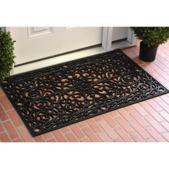 Ornate Art Deco Rubber Doormat, 36X24 In.-Kirkland's Home Best Sale