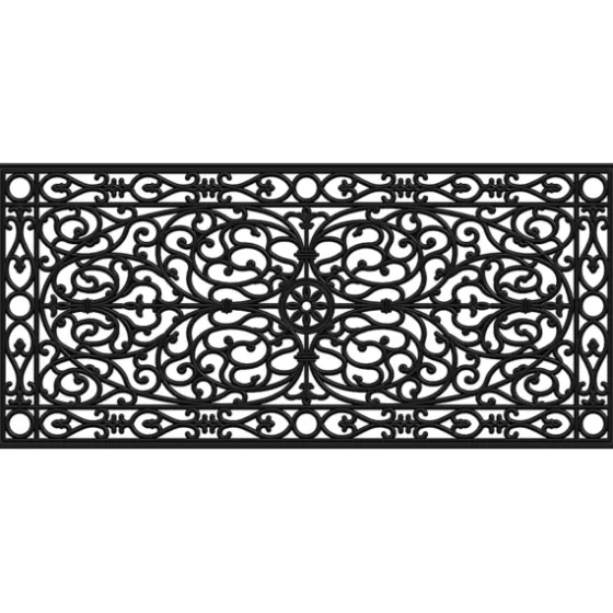 Ornate Art Deco Rubber Doormat, 48X22 In.-Kirkland's Home Online