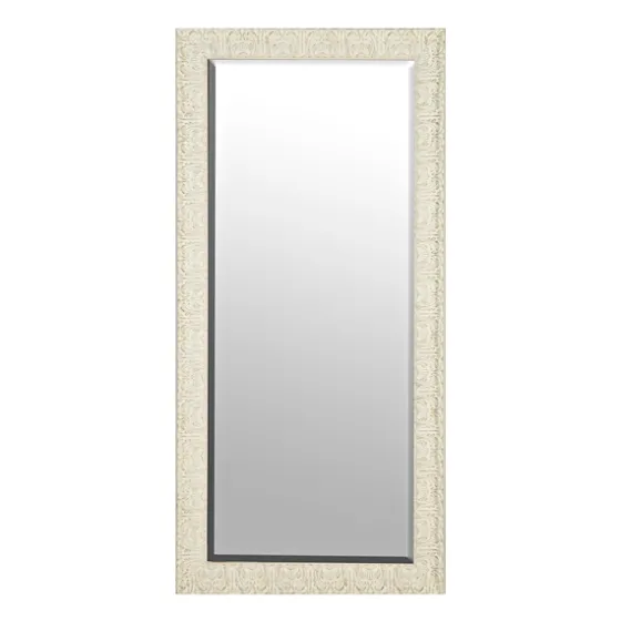 Ornate Distressed Cream Mirror, 30.75X64.75 In.-Kirkland's Home Discount