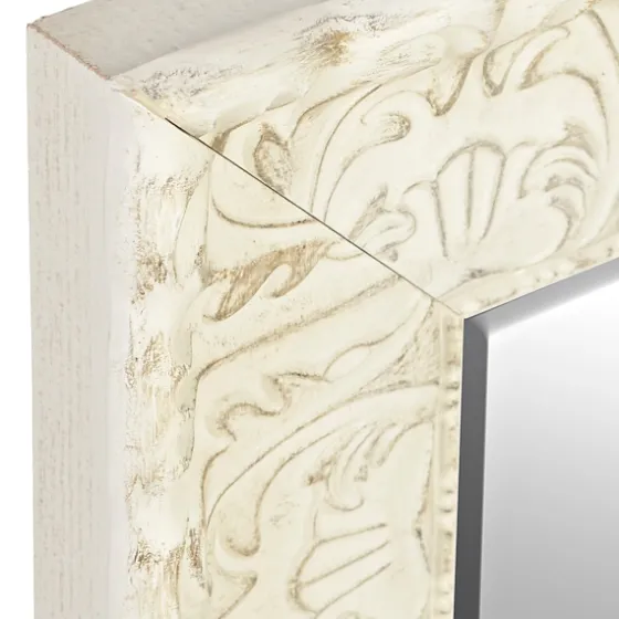 Ornate Distressed Cream Mirror, 30.75X64.75 In.-Kirkland's Home Discount