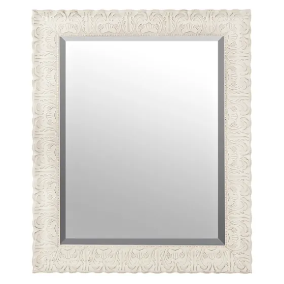 Ornate Distressed Cream Mirror, 28.75X34.75 In.-Kirkland's Home Sale