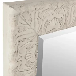 Ornate Distressed Cream Mirror, 28.75X34.75 In.-Kirkland's Home Sale
