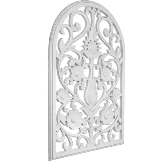 Ornate Floral Wooden Arch Wall Plaque-Kirkland's Home Sale