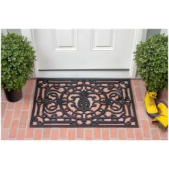 Ornate Penelope Durable Rubber Doormat, 36X24 In.-Kirkland's Home Sale