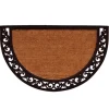 Ornate Scroll Coir And Rubber Half Circle Doormat-Kirkland's Home Best Sale