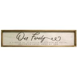 Our Family Framed Wooden Wall Plaque-Kirkland's Home Outlet
