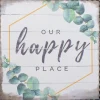 Our Happy Place Metal Frame Canvas Wall Plaque-Kirkland's Home Best Sale