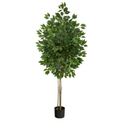 Outdoor Bright Green Ficus Tree, 64 In.-Kirkland's Home Discount