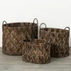 Oval Dark Woven Baskets, Set Of 3-Kirkland's Home Online